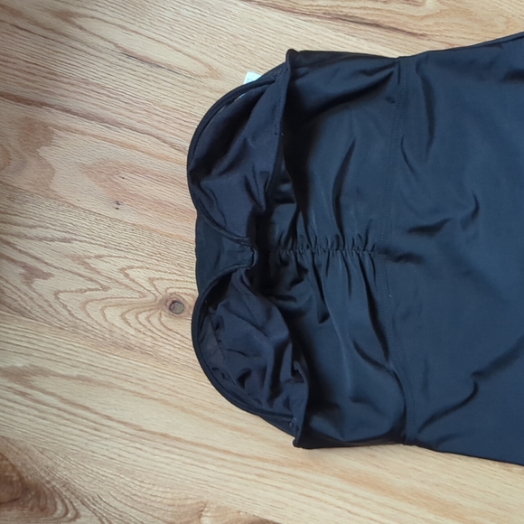 Bikini Bay. Black. Strapless Tankini Top. Size 10. - Picture 5 of 5